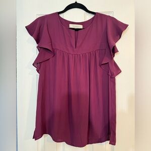 Red wine colored blouse